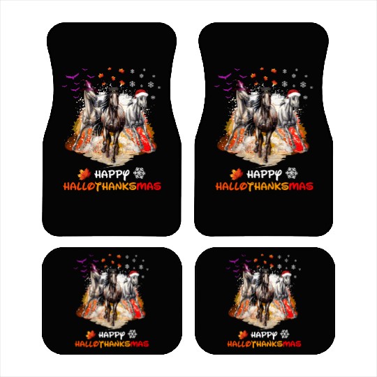Horses Happy HalloThanksmas Car Mats