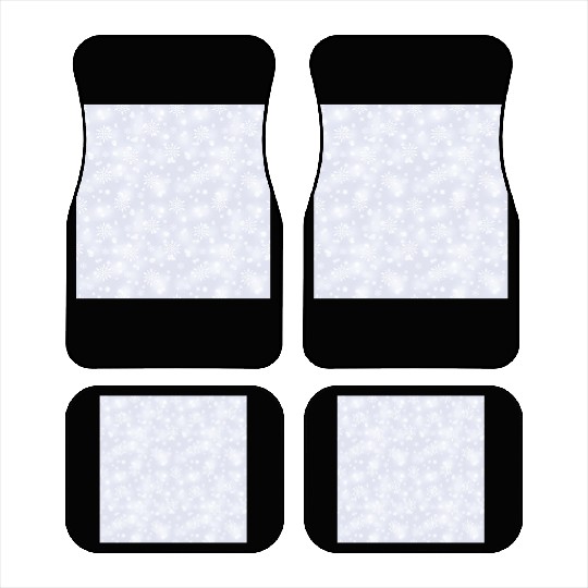 Lilac Snowflakes Pattern Car Mats