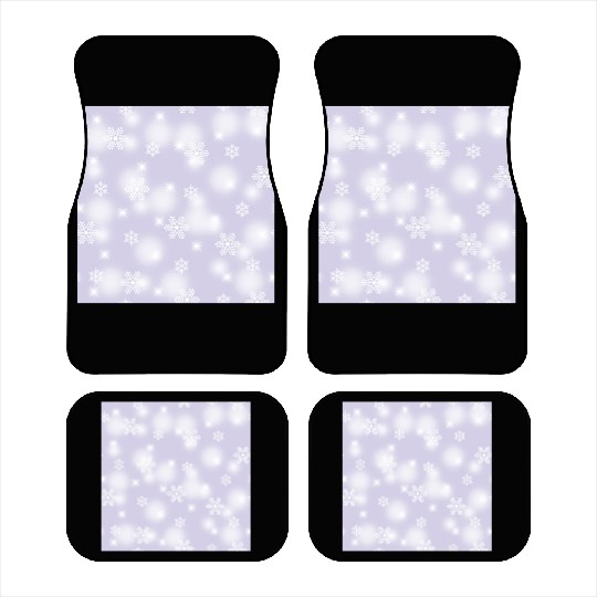 Lavender Snowflakes Pattern Car Mats