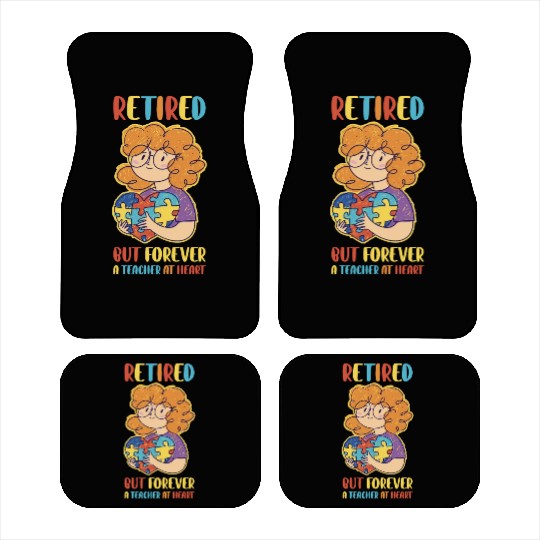 Retired Teacher Funny Teaching Gift Car Mats