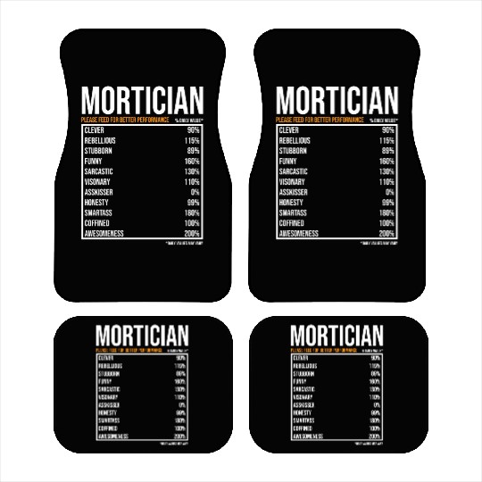 Mortician Daily Value funny Mortician Car Mats