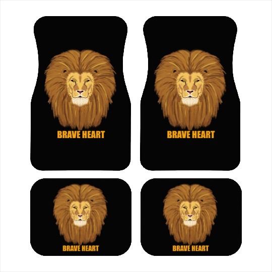 Strong lion face Car Mats