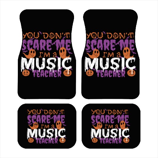 Ghost Pumpkin Music Teacher Halloween Car Mats