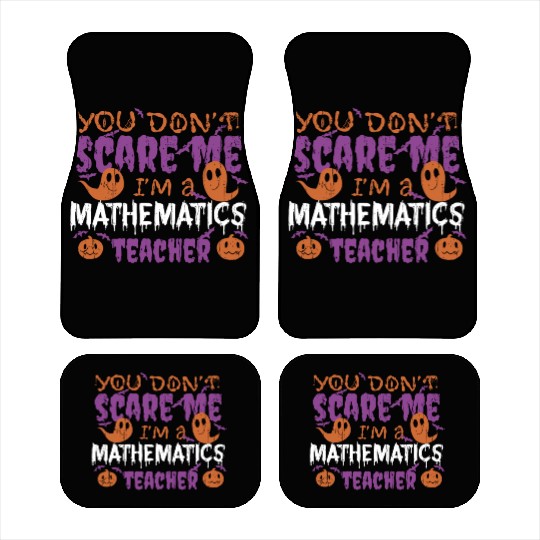 Ghost Pumpkin Mathematics Teacher Halloween Car Mats