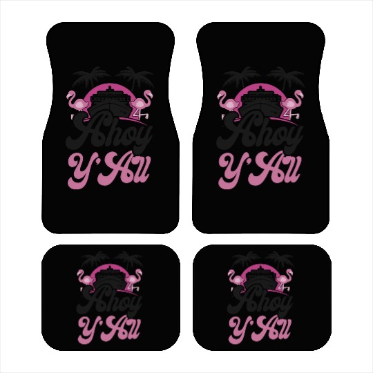 Cruise Ship Vacation Girl Ahoy Car Mats