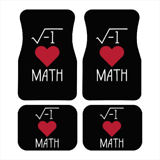 Funny I Love Math Car Mats