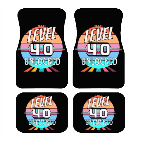 40th Birthday Bonus Level Car Mats