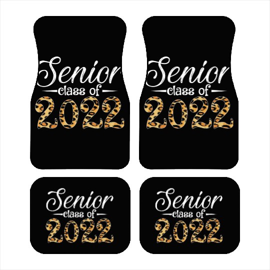 Senior Class Of 2022 Leopard Print Car Mats
