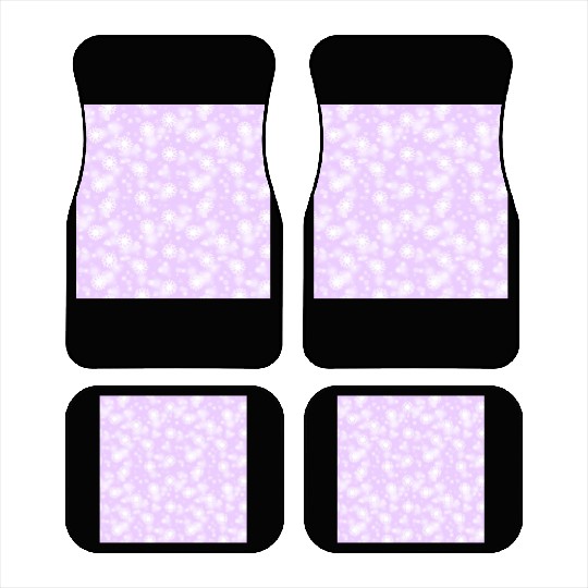 Violet Snowflakes Pattern Car Mats