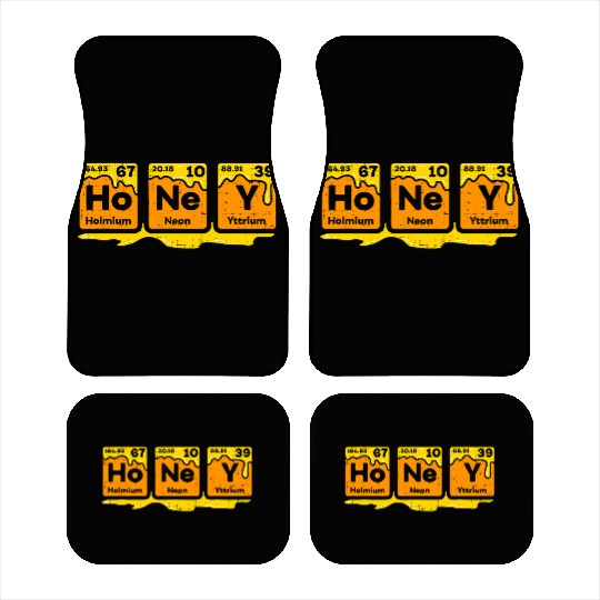 Honey Periodic Table Beekeeper Bee Hives Science Car Mats
