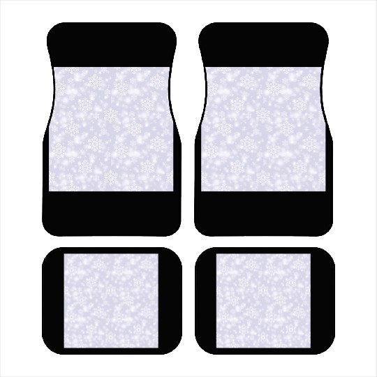 Lavender Snowflakes Pattern Car Mats