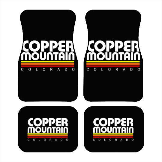 Retro Copper Mountain Colorado Car Mats