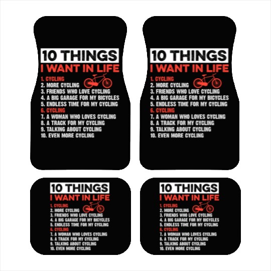 Cycling Riders Cyclist Bicycle Mountain Cycling Car Mats