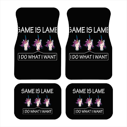 LGBT Same Is Lame Rainbow Unicorn Gift Car Mats
