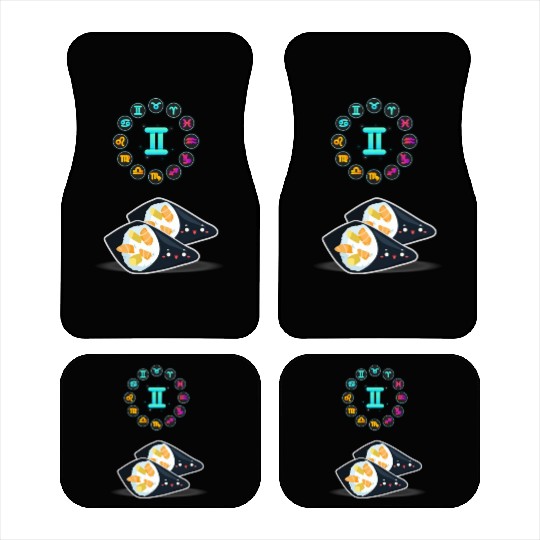 Japanese Sushi Funny Gemini Zodiac Sushi Lover Pun Car Mats