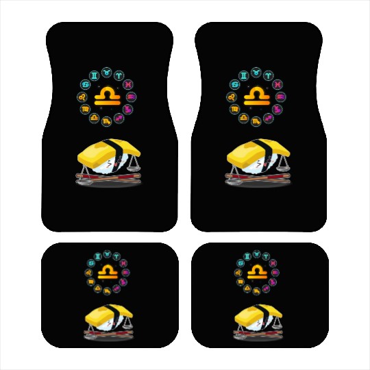 Japanese Sushi Funny Libra Zodiac Sushi Lover Pun Car Mats