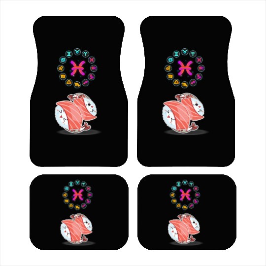 Japanese Sushi Funny Pisces Zodiac Funny Sushi Pun Car Mats