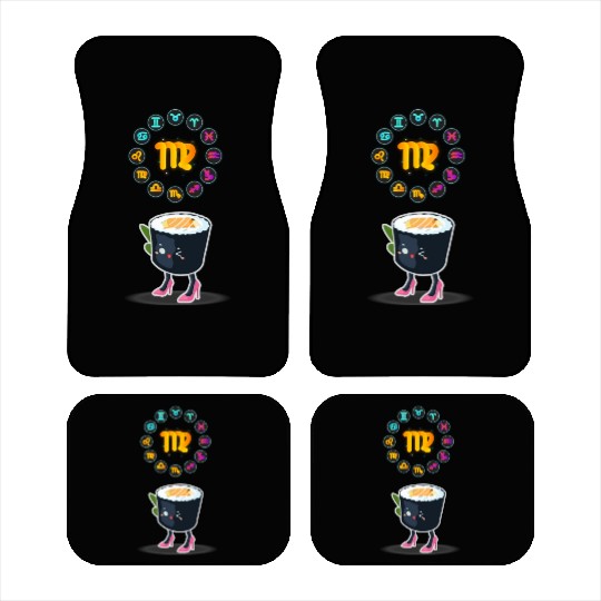 Japanese Sushi Funny Virgo Zodiac Sushi Lover Pun Car Mats