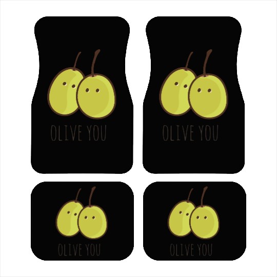 I Love You (Olive You) cute Car Mats