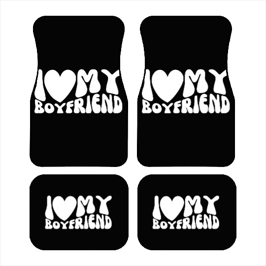 I Love My Boyfriend Car Mats