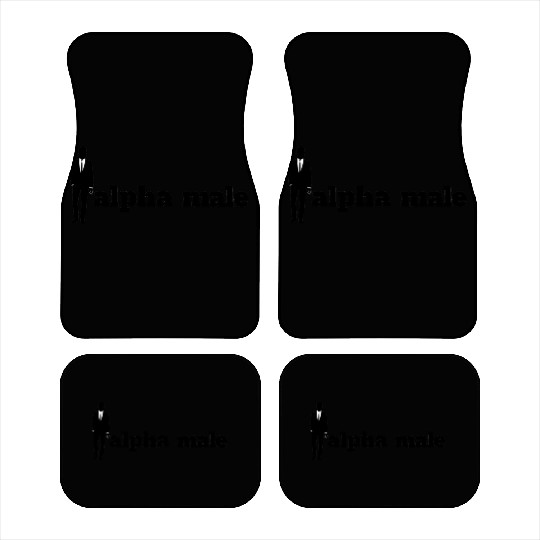 alpha male logo black Car Mats
