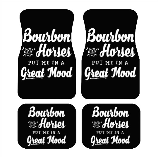 Mens Bourbon and Horses Great Mood Fun Kentucky Car Mats