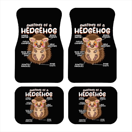 Anatomy Of A Funny Hedgehog Car Mats