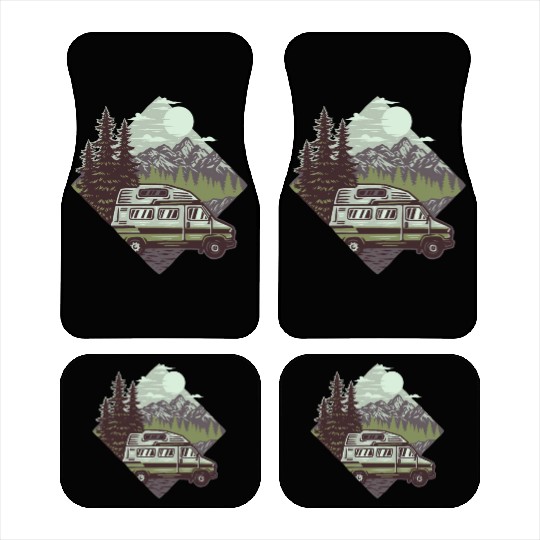 Camping Mountains Wilderness Car Mats