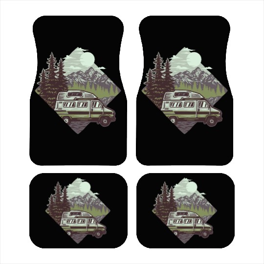 Camping Mountains Wilderness Car Mats