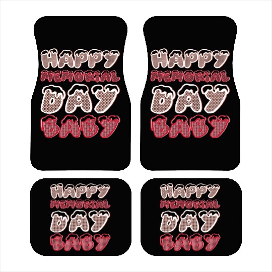 Happy Memorial Day Baby Car Mats