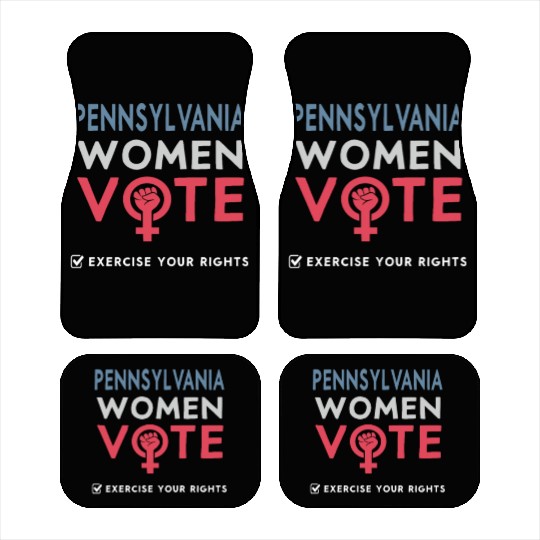 Pennsylvania Women Vote Voter 2022 Election Car Mats