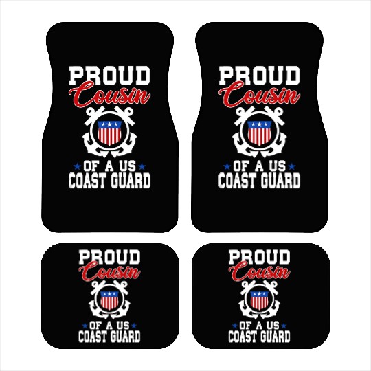 Proud US Coast Guard Cousin Car Mats