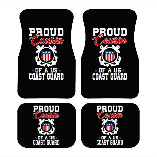 Proud US Coast Guard Cousin Car Mats