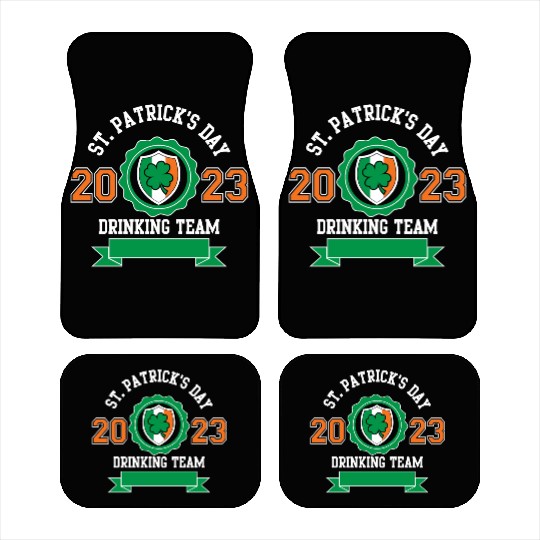 Funny St Patricks Day Drinking Team 2023 Irish Car Mats