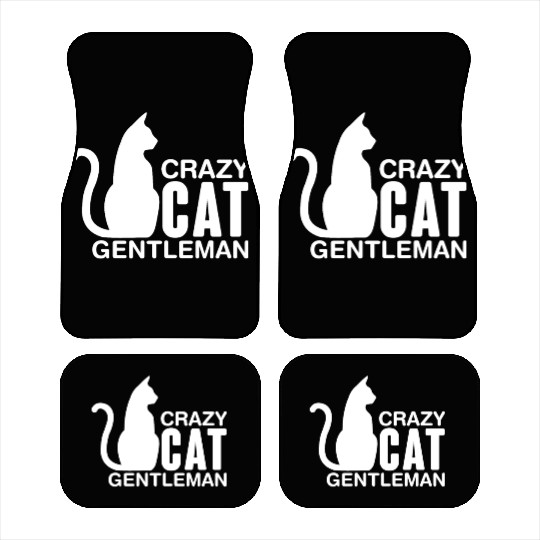 Crazy Cat Gentleman Car Mats