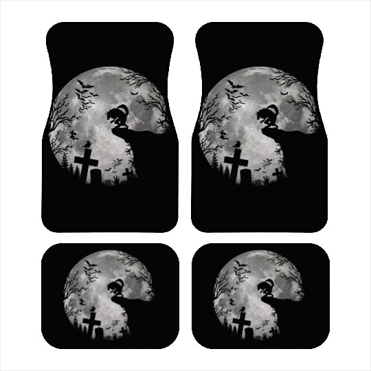 Halloween Werewolf Full Moon Bats and Black trick Car Mats