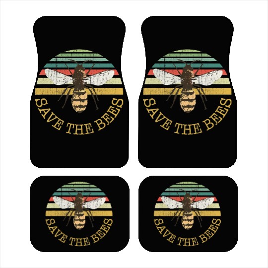 Bee BeeKeeper Save the Bees Apiary Design Car Mats