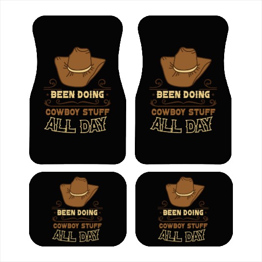 Cowboy Barn Bull Rider Rodeo Country Western Gift Car Mats