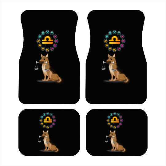 Funny Dog Lover Horoscope Libra Zodiac Sign Cool Car Mats
