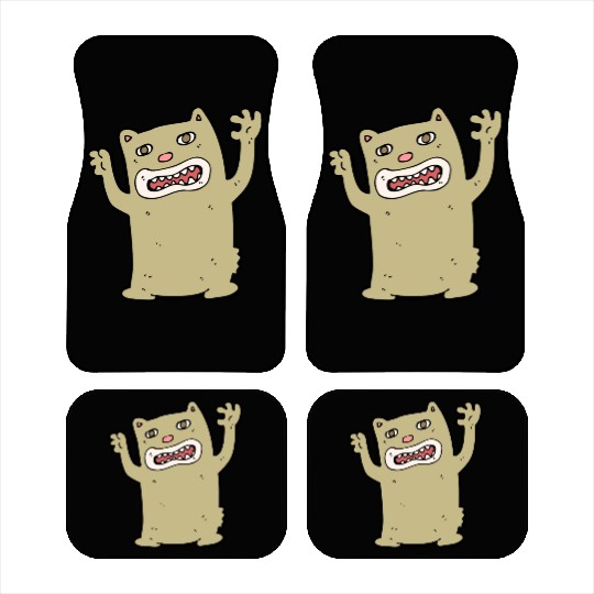 funny catzilla, cat lover Car Mats