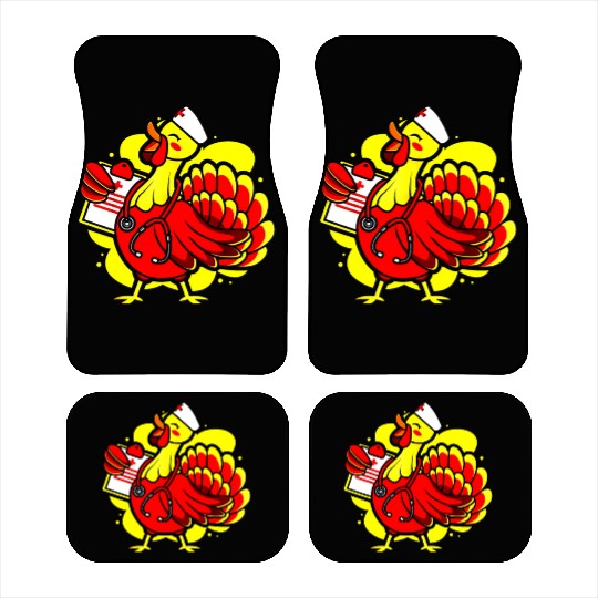 Turkey Medical Farmer Doctor Thanksgiving Holiday Car Mats