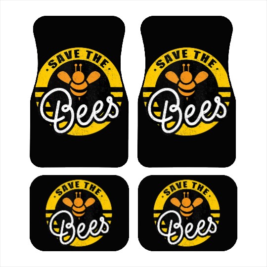 Save The Bees Earth Lover Planet Beekeeper Beekeep Car Mats