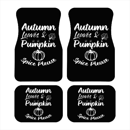 Pumpkin Spice Thanksgiving Car Mats