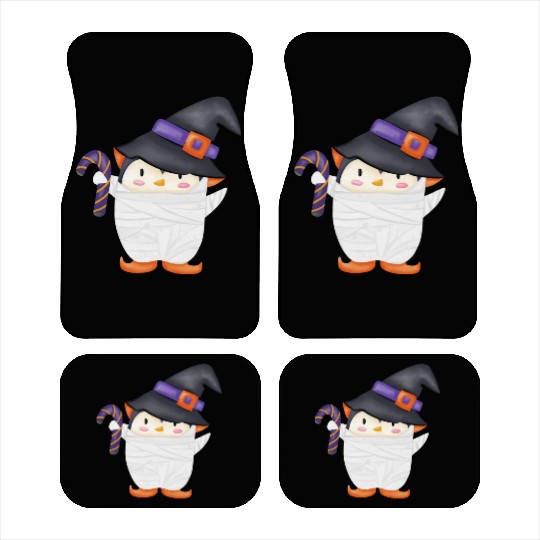 Halloween Penguin in a mummy costume Car Mats