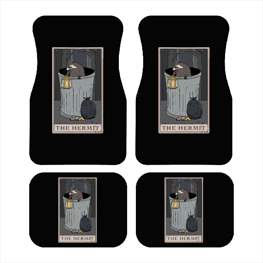 raccoon Hermit Tarot Card Car Mats