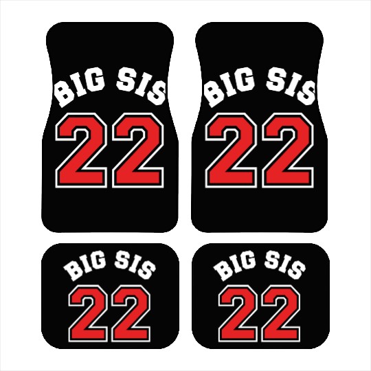 Big Sis 2022 - Big Sister Baby Family Birth Girl Car Mats