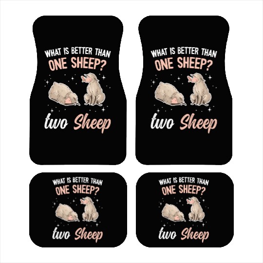 Cute Lamb Saying - Farmer & Sheep Car Mats