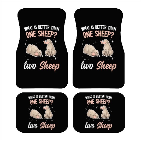 Cute Lamb Saying - Farmer & Sheep Car Mats