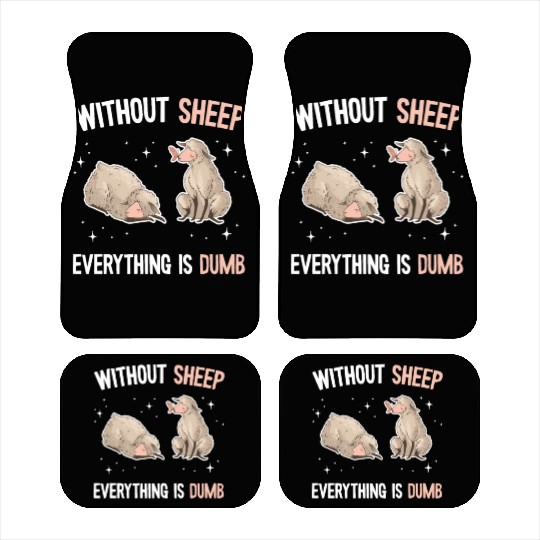 Cute Lamb Saying - Farmer & Sheep Car Mats