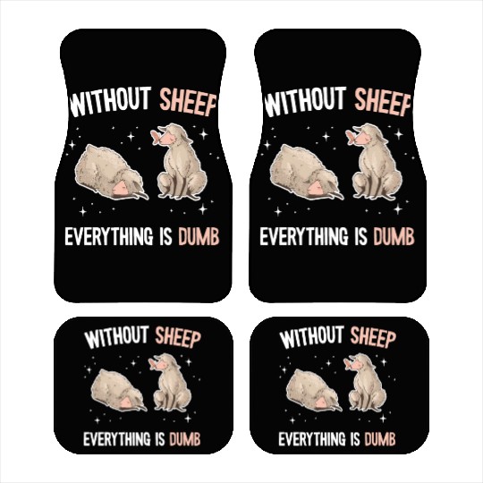 Cute Lamb Saying - Farmer & Sheep Car Mats